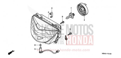 PROJECTEUR (1) CBR600FY de 2000
